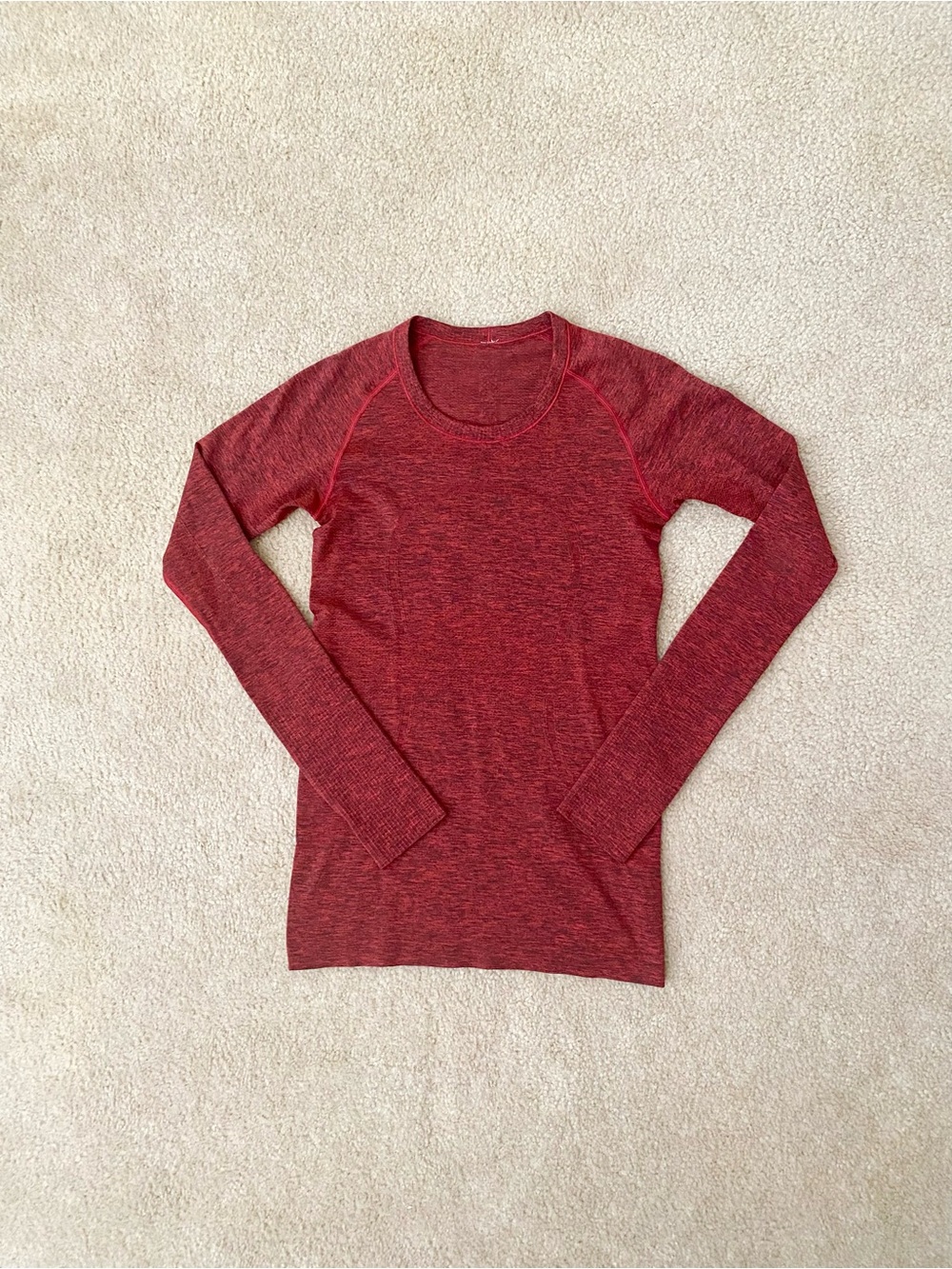 Lululemon Swiftly Dark Heathered Red Long Sleeve